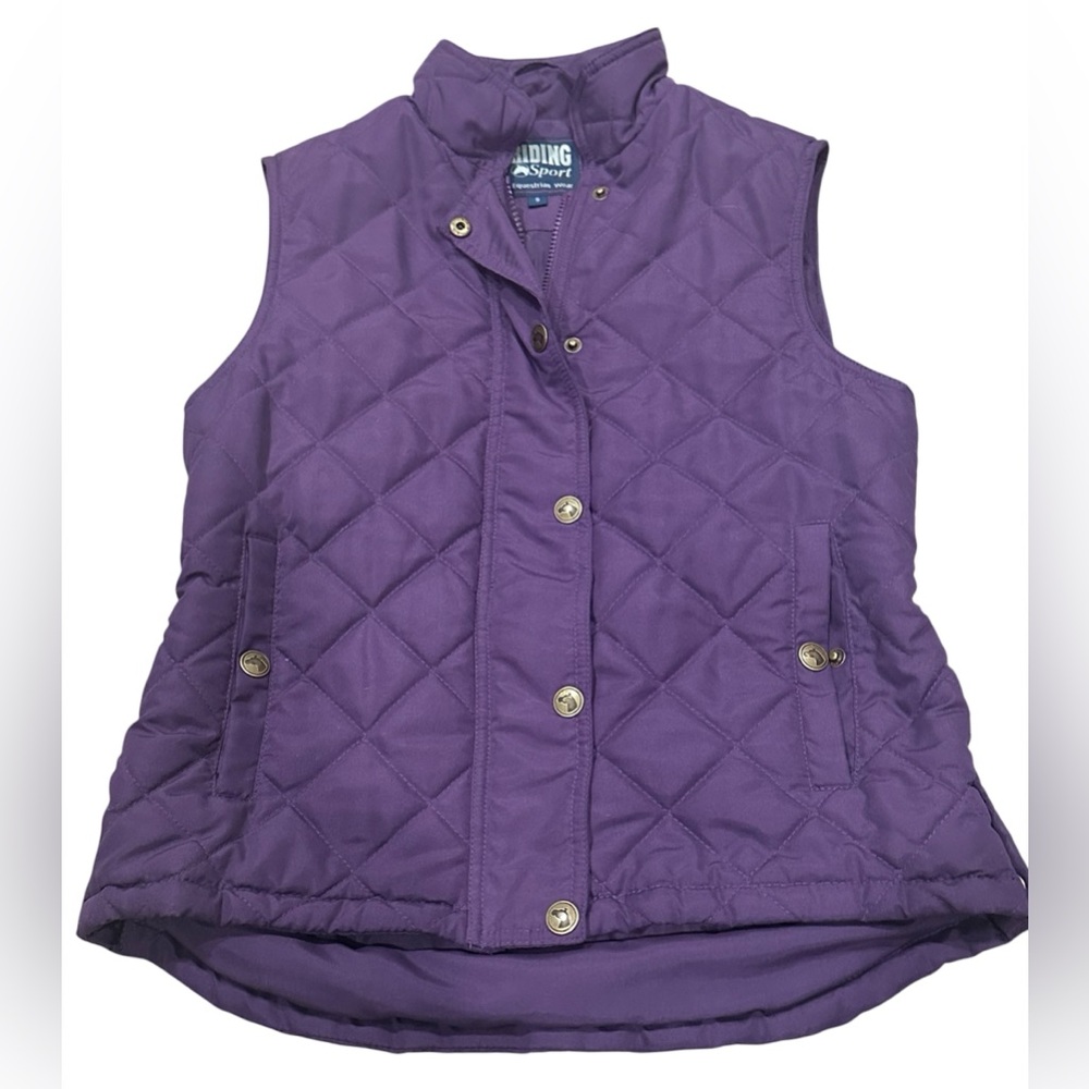 Riding Sport Equestrian Quilted Vest Women’s Small Purple